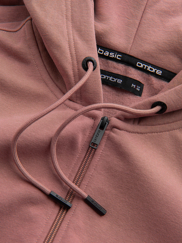 Ombre Clothing Pánská bavlněná mikina BASIC s rozepínáním  Ombre Clothing