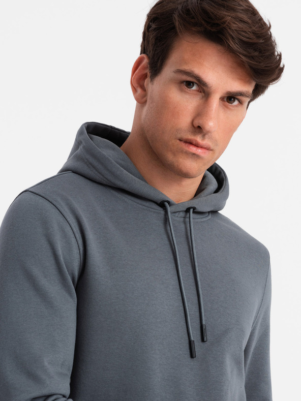 Ombre Clothing Pánská bavlněná klokaní mikina BASIC s kapucí  Ombre Clothing
