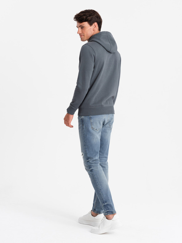 Ombre Clothing Pánská bavlněná klokaní mikina BASIC s kapucí  Ombre Clothing