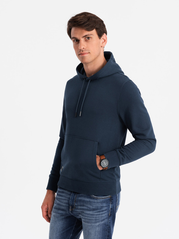Ombre Clothing Pánská bavlněná mikina BASIC s klokankou a kapucí  Ombre Clothing