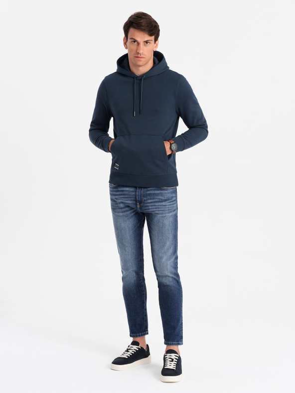 Ombre Clothing Pánská bavlněná mikina BASIC s klokankou a kapucí  Ombre Clothing