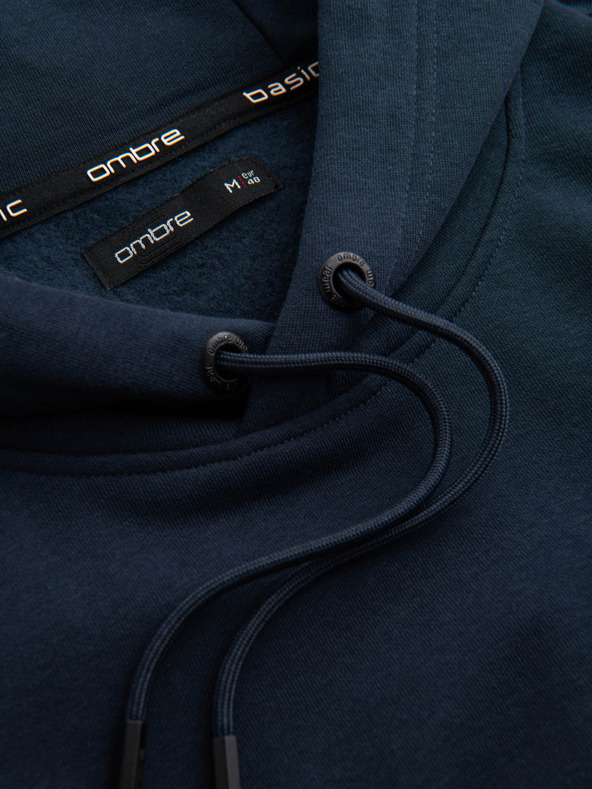 Ombre Clothing Pánská bavlněná mikina BASIC s klokankou a kapucí  Ombre Clothing
