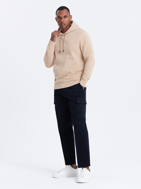 Ombre Clothing Pánská bavlněná klokaní mikina BASIC s kapucí  Ombre Clothing