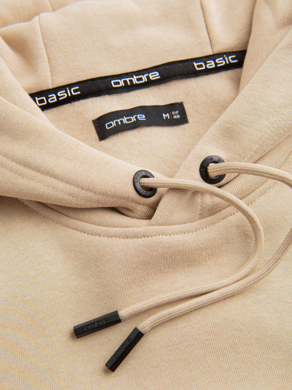 Ombre Clothing Pánská bavlněná klokaní mikina BASIC s kapucí  Ombre Clothing