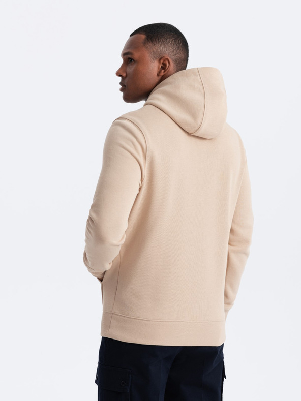 Ombre Clothing Pánská bavlněná klokaní mikina BASIC s kapucí  Ombre Clothing