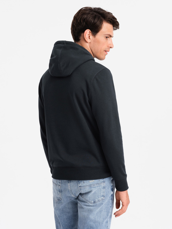 Ombre Clothing Pánská bavlněná klokaní mikina BASIC s kapucí  Ombre Clothing