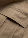 Ombre Clothing Pánské jednobarevné šortky s cargo kapsami - pískové V1 OM-SRCG-0133 Ombre Clothing