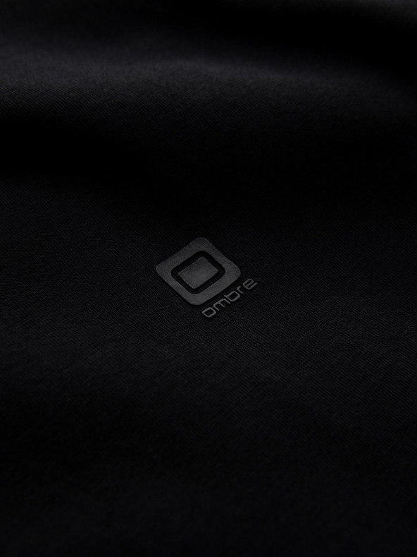Ombre Clothing Pánské bavlněné tričko v barvách trikolory - bílá a tmavě modrá V3 OM-TSCT-0174 Ombre Clothing