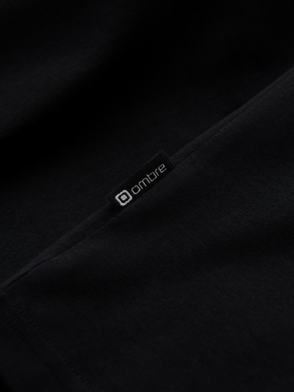 Ombre Clothing Pánské bavlněné tričko v barvách trikolory - bílá a tmavě modrá V3 OM-TSCT-0174 Ombre Clothing
