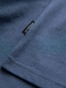 Ombre Clothing Pánské klasické bavlněné tričko BASIC s výstřihem do V - modrý melír V18 OM-TSBS-0145 Ombre Clothing
