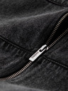 Ombre Clothing Pánská džínová bunda bomber s efektem stone wash - černá V2 OM-JADJ-0163 Ombre Clothing