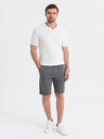 Ombre Clothing Pánské strukturované pletené kraťasy s elastickým pasem Ombre Clothing