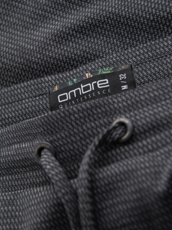 Ombre Clothing Pánské strukturované pletené kraťasy s elastickým pasem Ombre Clothing
