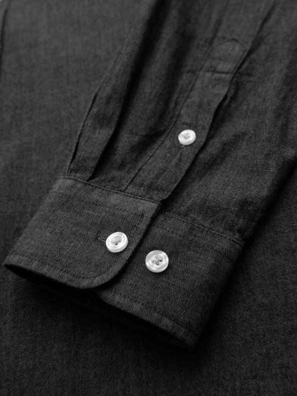 Ombre Clothing Pánská džínová košile s vyšívanou kapsou Ombre Clothing