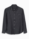 Ombre Clothing Pánská džínová košile s vyšívanou kapsou Ombre Clothing