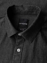 Ombre Clothing Pánská džínová košile s vyšívanou kapsou Ombre Clothing