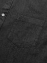 Ombre Clothing Pánská džínová košile s vyšívanou kapsou Ombre Clothing