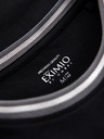 Ombre Clothing Pánské bavlněné tričko s dlouhým rukávem, pruhovaným výstřihem do U a výšivkou Ombre Clothing