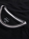 Ombre Clothing Pánské bavlněné tričko s dlouhým rukávem, pruhovaným výstřihem do U a výšivkou Ombre Clothing