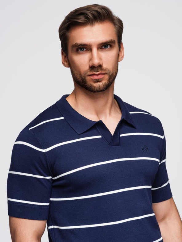 Ombre Clothing Pánská polokošile z viskózy s vodorovnými pruhy Ombre Clothing