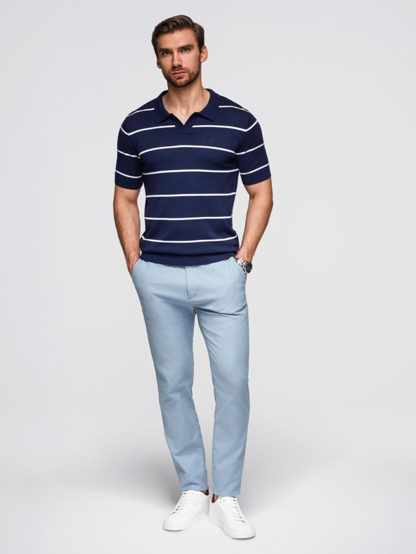 Ombre Clothing Pánská polokošile z viskózy s vodorovnými pruhy Ombre Clothing