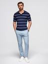 Ombre Clothing Pánská polokošile z viskózy s vodorovnými pruhy Ombre Clothing