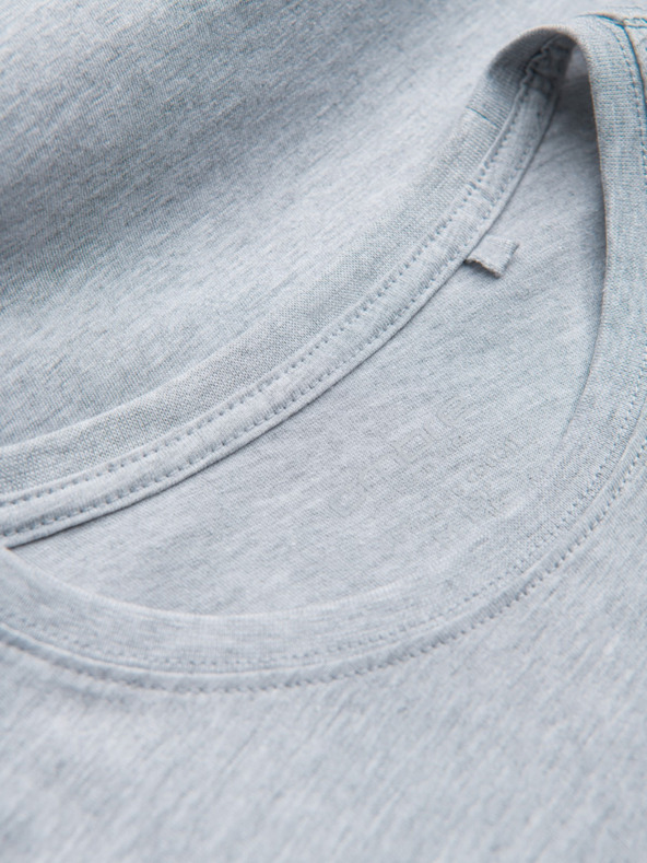 Ombre Clothing Světle šedé pánské basic tričko Ombre Clothing