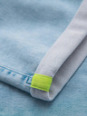 Ombre Clothing Pánské krátké džínové šortky s ozdobným prošíváním - světle modré