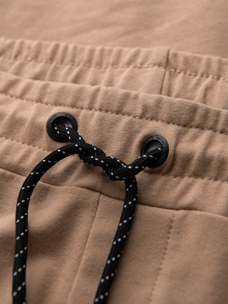 Ombre Clothing Pánská mikina s kapucí + tepláky - hnědá