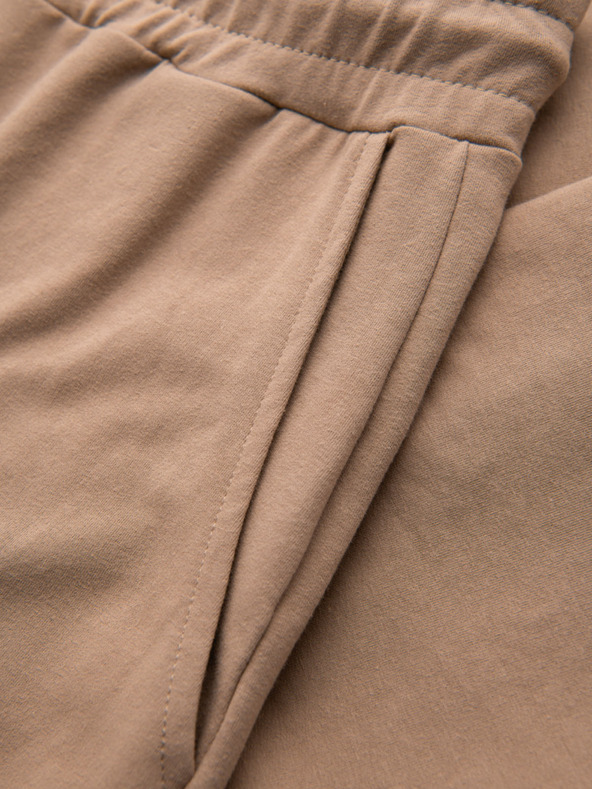 Ombre Clothing Pánská mikina s kapucí + tepláky - hnědá