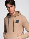 Ombre Clothing Pánská mikina s kapucí + tepláky - hnědá