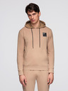 Ombre Clothing Pánská mikina s kapucí + tepláky - hnědá