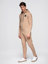 Ombre Clothing Pánská mikina s kapucí + tepláky - hnědá
