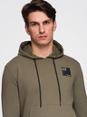 Ombre Clothing Pánská mikina s kapucí + tepláky - olivová