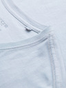 Ombre Clothing Pánské klasické bavlněné tričko BASIC s výstřihem - světle šedé