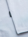 Ombre Clothing Pánské klasické bavlněné tričko BASIC s výstřihem - světle šedé