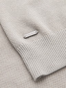 Ombre Clothing Pánské bavlněné polo tričko ze strukturovaného úpletu - béžové