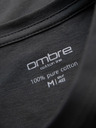 Ombre Clothing Pánské klasické bavlněné tričko BASIC -šedé