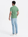 Ombre Clothing Zelené pánské basic polo tričko Ombre Clothing