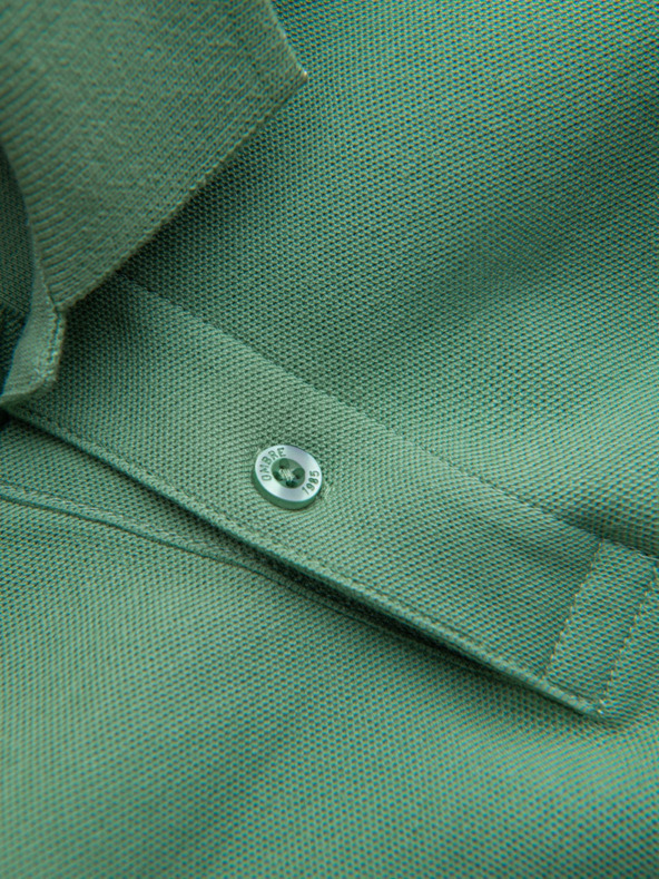 Ombre Clothing Zelené pánské basic polo tričko Ombre Clothing