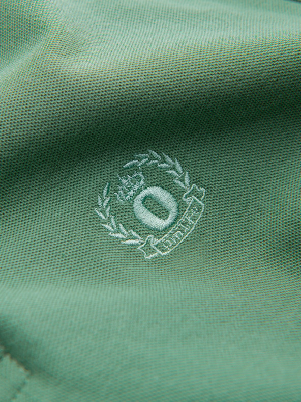 Ombre Clothing Zelené pánské basic polo tričko Ombre Clothing