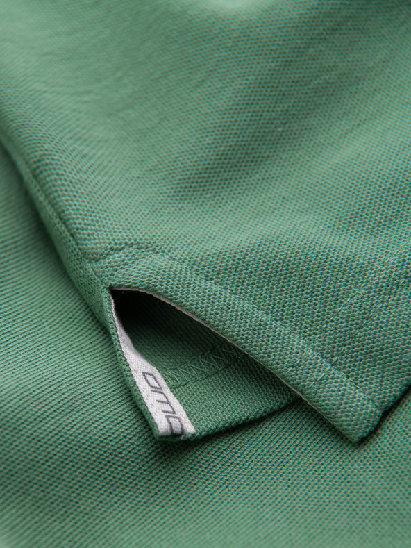 Ombre Clothing Zelené pánské basic polo tričko Ombre Clothing