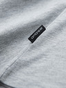 Ombre Clothing Šedé pánské bavlněné basic tričko s výstřihem Ombre Clothing