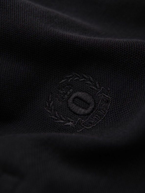 Ombre Clothing Černé pánské basic polo tričko Ombre Clothing