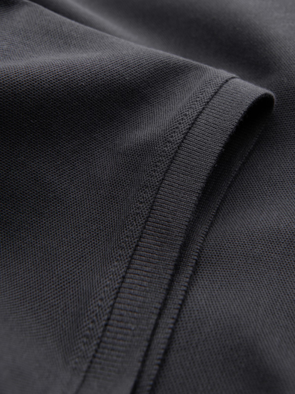 Ombre Clothing Šedé pánské basic polo tričko Ombre Clothing