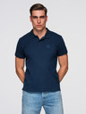 Ombre Clothing Tmavě modré pánské basic polo tričko Ombre Clothing