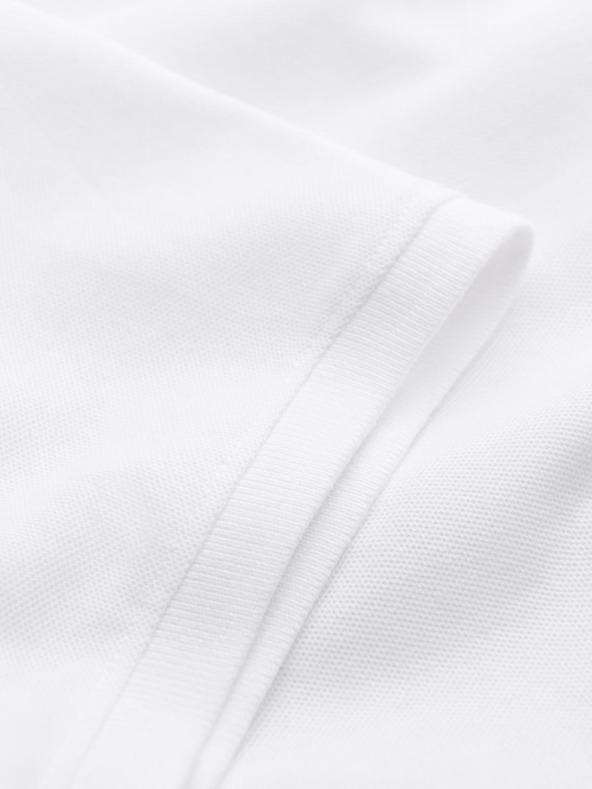 Ombre Clothing Bílé pánské basic polo tričko Ombre Clothing
