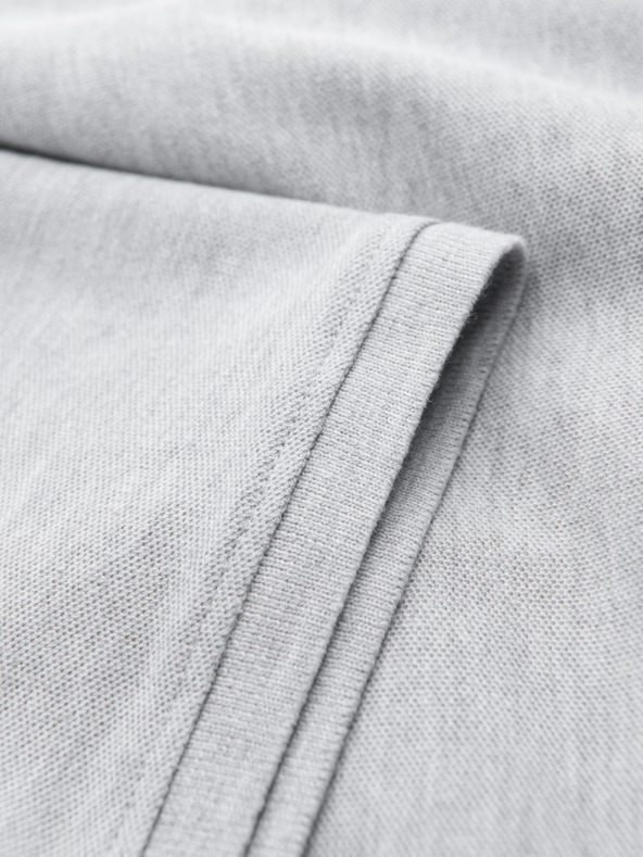 Ombre Clothing Světle šedé pánské basic polo tričko Ombre Clothing