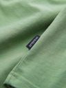 Ombre Clothing Bavlněné klasické pánské tričko BASIC s výstřihem do V - zelené V11 OM-TSBS-0145 Ombre Clothing