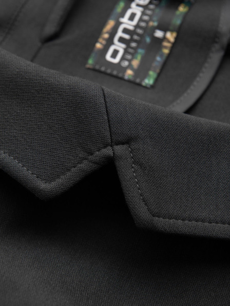 Ombre Clothing Pánské šedé sako SLIM z jemně strukturovaného úpletu